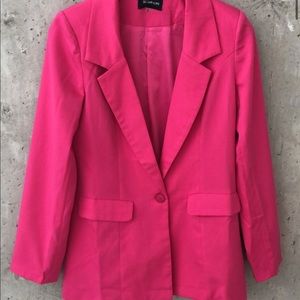 Trendy Hot pink blazer